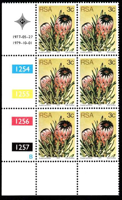 RSA 1977/05/27 & 1979/10/01 3rd Definitive issue 3c Control Blocks Pane B