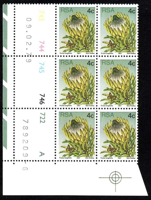 RSA 1979/02/09 3rd Definitive issue 4c Control Blocks Pane A