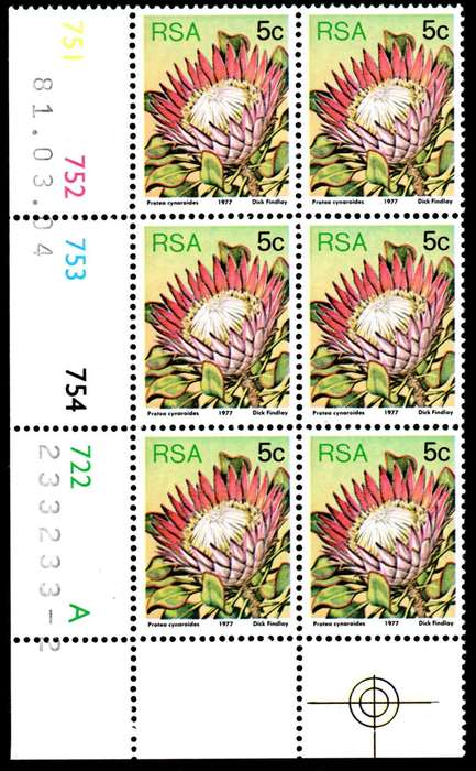 RSA 1981/03/04 3rd Definitive issue 5c Control Blocks Pane A