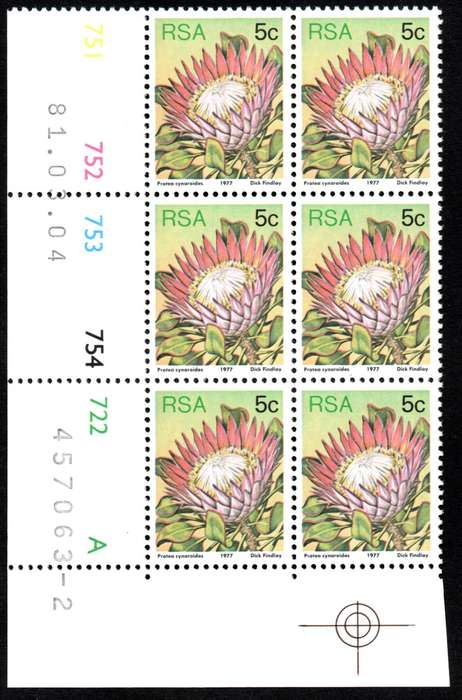 RSA 1981/03/04 3rd Definitive issue 5c Control Blocks Pane A