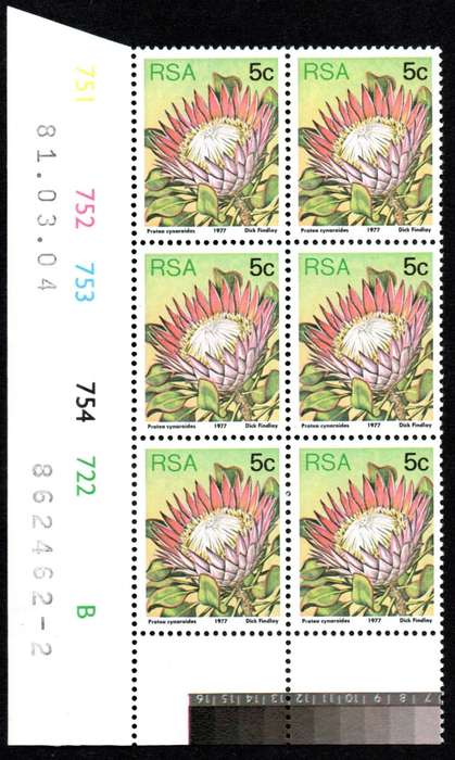 RSA 1981/03/04 3rd Definitive issue 5c Control Blocks Pane B