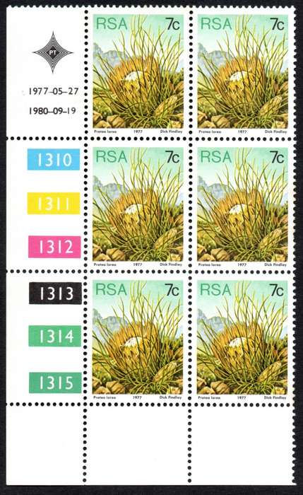 RSA 1977/05/27 & 1979/03/19 3rd Definitive issue 7c Control Blocks