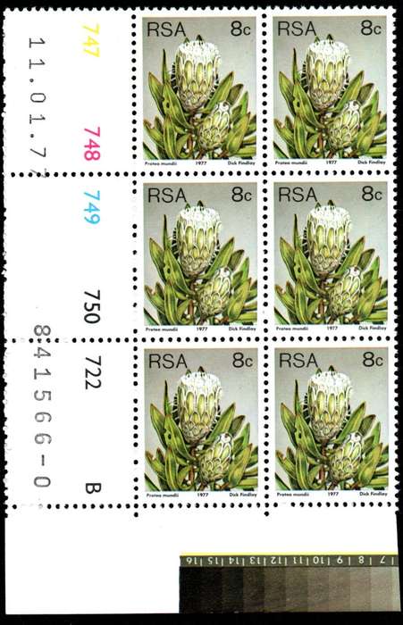 RSA 1977/01/11 3rd Definitive issue 8c Control Blocks Pane B