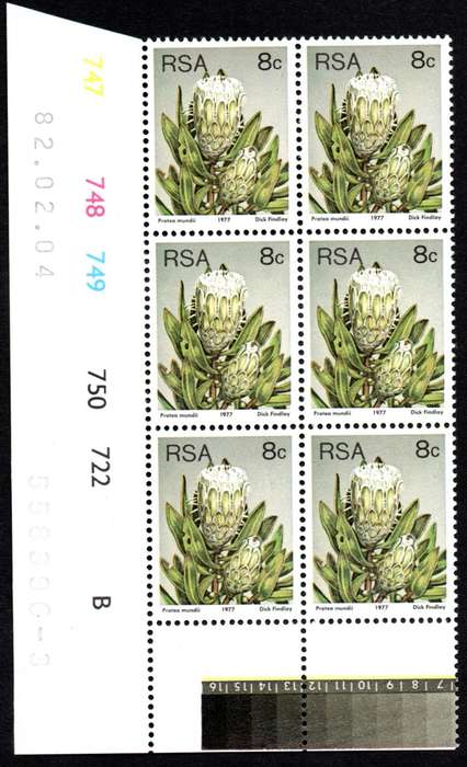 RSA 1982/02/04 3rd Definitive issue 8c Control Blocks Pane B