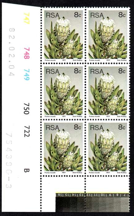RSA 1982/02/04 3rd Definitive issue 8c Control Blocks Pane B