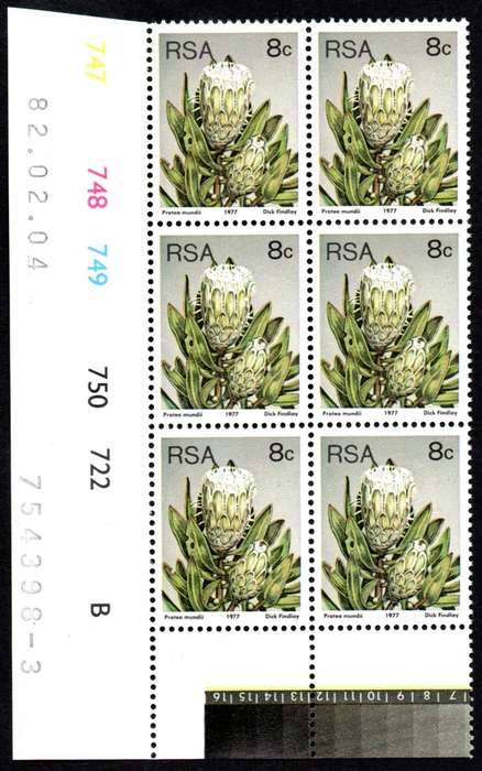 RSA 1982/02/04 3rd Definitive issue 8c Control Blocks Pane B