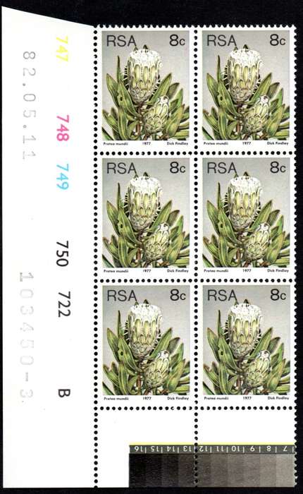 RSA 1982/05/11 3rd Definitive issue 8c Control Blocks Pane B