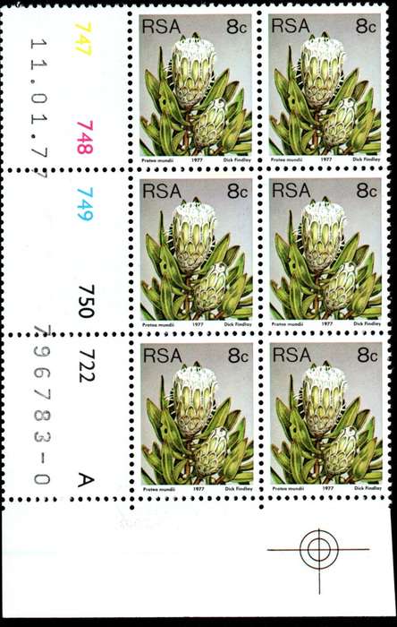 RSA 1977/01/11 3rd Definitive issue 8c Control Blocks Pane A