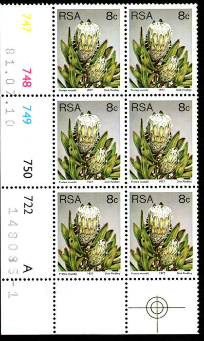 RSA 1981/07/10 3rd Definitive issue 8c Control Blocks Pane A