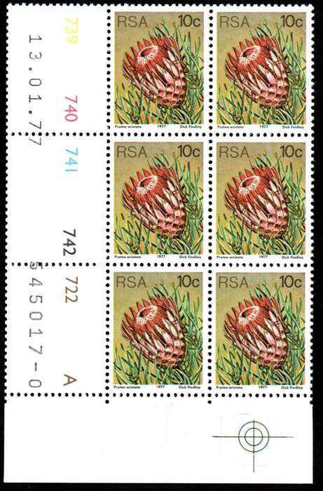 RSA 1977/01/13 3rd Definitive issue 10c Control Blocks Pane A