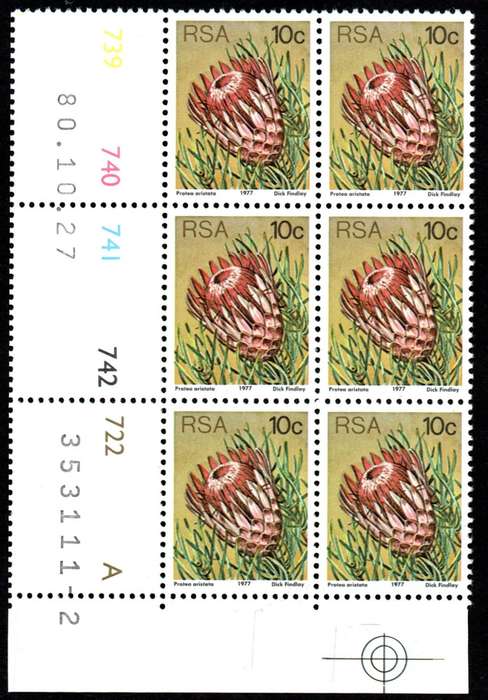RSA 1980/10/27 3rd Definitive issue 10c Control Blocks Pane A