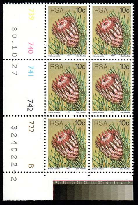 RSA 1980/10/27 3rd Definitive issue 10c Control Blocks Pane B