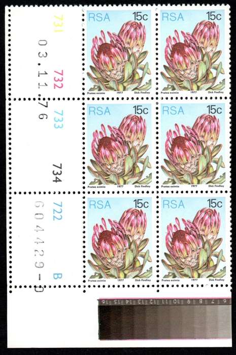RSA 1976/11/03 3rd Definitive issue 15c Control Blocks Pane B
