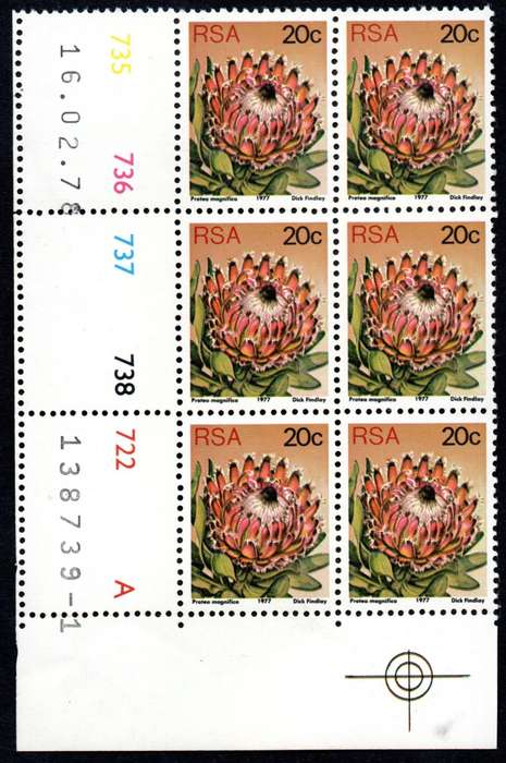 RSA 1978/02/16 3rd Definitive issue 20c Control Blocks Pane A