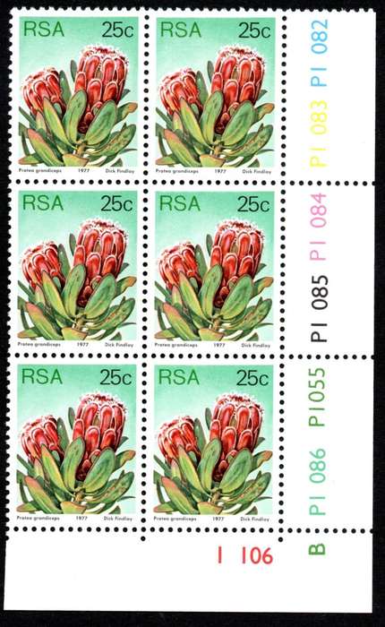 RSA 3rd Definitive issue 25c Control Blocks Pane B