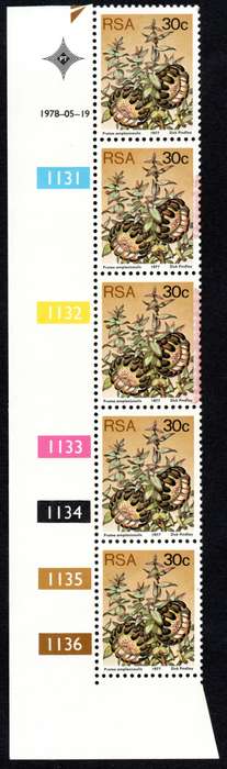 RSA 1978/05/19 RSA 3rd Definitive issue 30c Control Blocks (Strip of 5)