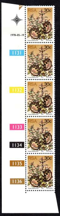 RSA 1978/05/19 RSA 3rd Definitive issue 30c Control Blocks (Strip of 5)
