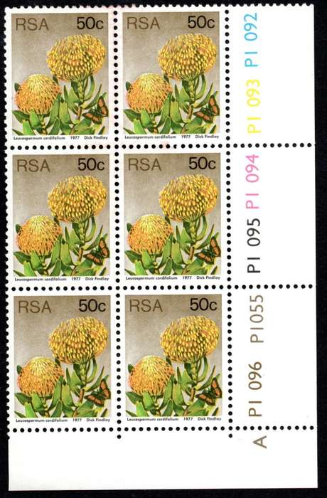 RSA 3rd Definitive issue 50c Control Blocks Pane A