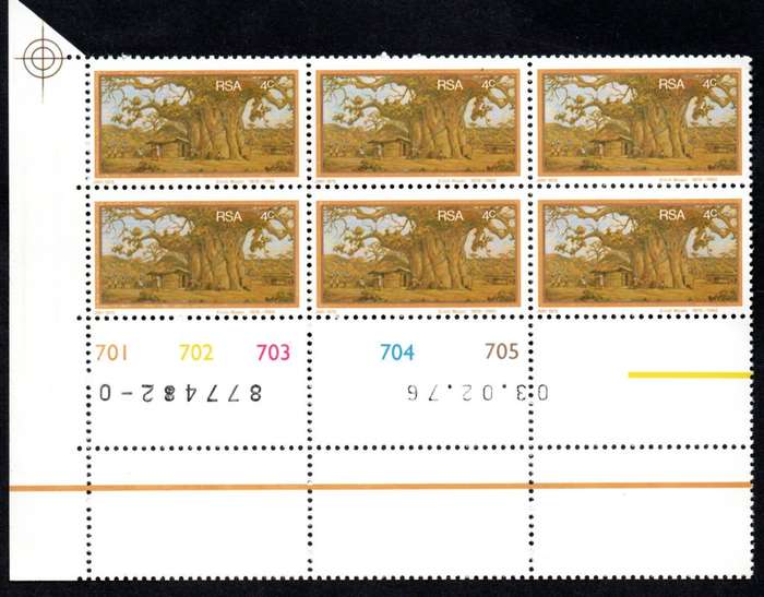 RSA 1976/02/03 Birth Centenary of Erich Mayer 4c Control Blocks