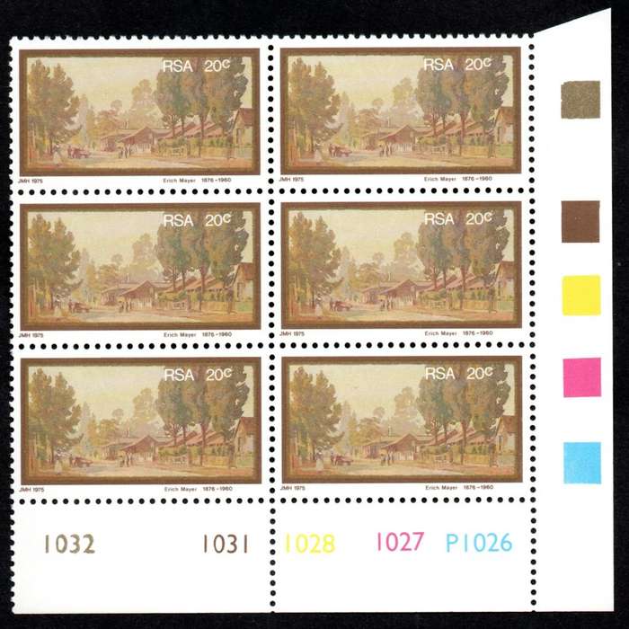 RSA 1976/02/20 Birth Centenary of Erich Mayer 20c Control Blocks