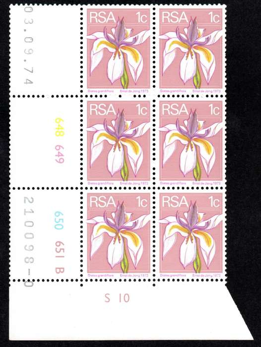 RSA 1974/09/03 2nd Definitive issue 1c Control Blocks Pane B