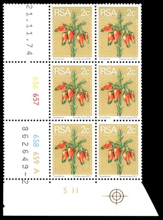 RSA 1974/11/21 2nd Definitive issue 2c Control Blocks Pane A