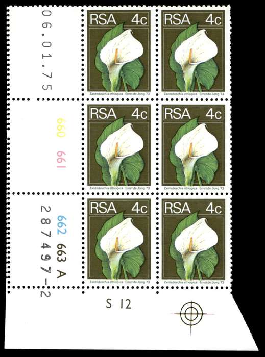 RSA 1975/01/06 2nd Definitive issue 4c Control Blocks Pane A