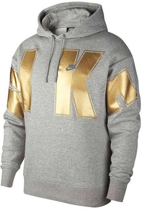 Men`s Nike Sportswear Hooded Sweatshirt Grey CQ0242-064 - Size Medium