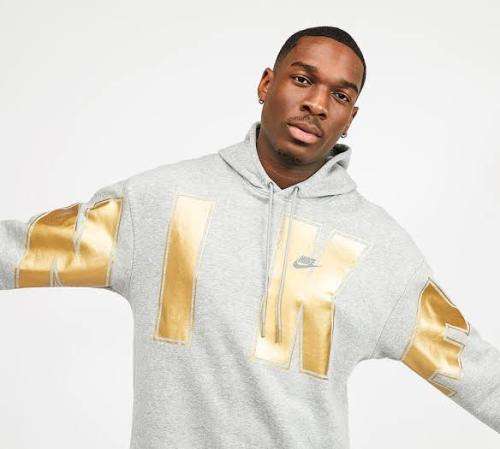Men`s Nike Sportswear Hooded Sweatshirt Grey CQ0242-064 - Size Medium