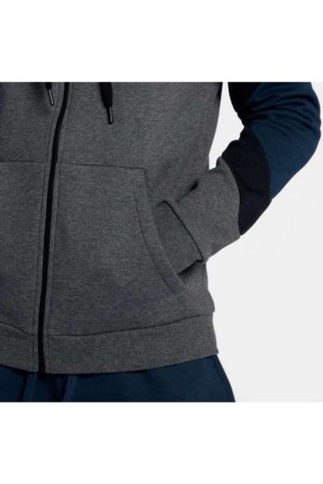 Men`s Nike Air Hoodie Full Zip Warm Fleece Grey/Black/Navy CD9222-071 - Size Small