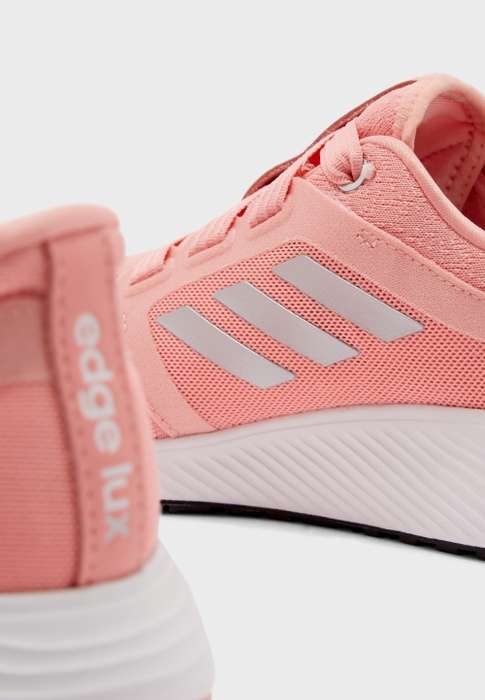 Women`s ADIDAS Edge Lux 3 Shoes Glow Pink/Silver Metallic/Cloud White EG1293 - Size 6