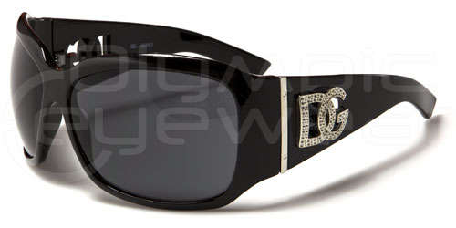 Oversized Womens DG Sunglasses Black Brand New