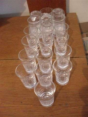 19 TOT GLASSES ..NEW....6 CM EACH