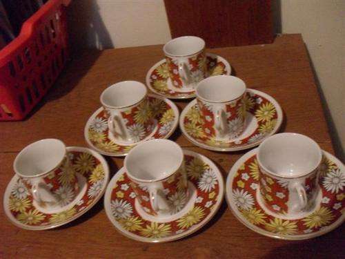 6 X PRETTY ORIENTAL CUPS AND SAUCERS...SEE MARKINGS