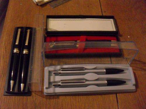 3 X BOXED PEN AND PENCIL SETS