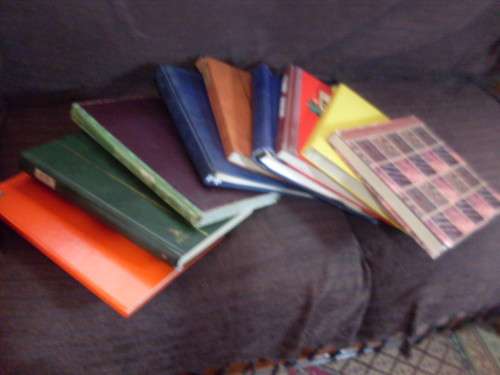 A COLLECTION OF 9 ALBUMS WITH WORLD /FRANCE/SWA/SA MIX POSTAGE STAMPS