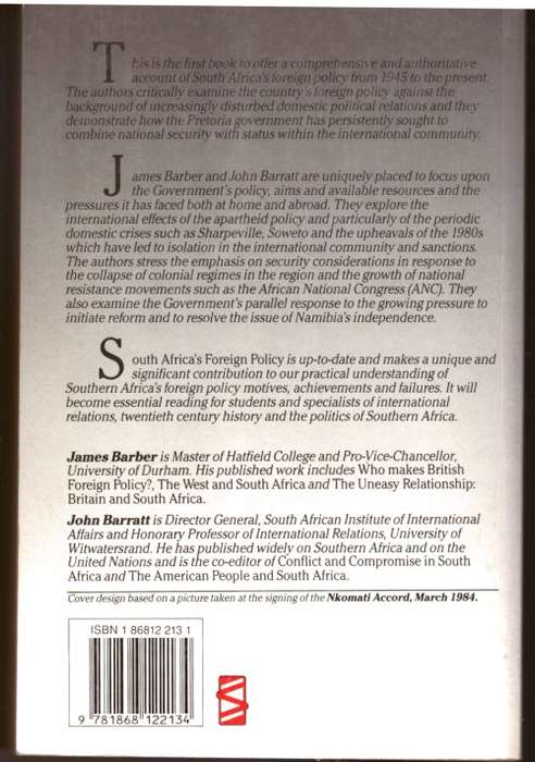 South Africa`s Foreign Policy, The search for status and security 1945-1988