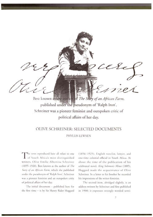 Brenthurst Archives, Volume 1, number 1- 1994