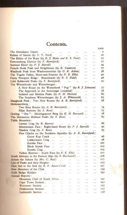 The Journal of the mountain club of South Africa , number 35 - 1933