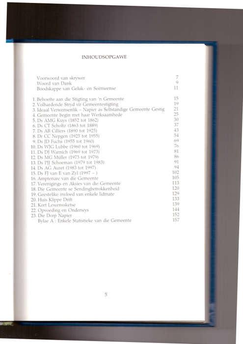 Napier 150-Fees, Gedenkboek 1848-1998