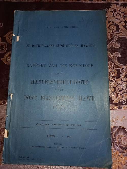 Handelsvooruitsigte van die Port Elizabeth Hawe 1925 - blou boek
