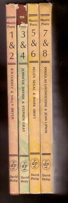 Mantis Editions of Southern African Poets, parts 1 to 8 in 4 volumes