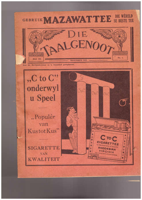 Die Taalgenoot, Desember 1933, No. 1
