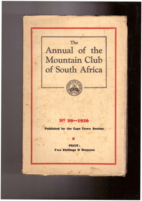 The Annual of the Mountain Club of South Africa - 1926