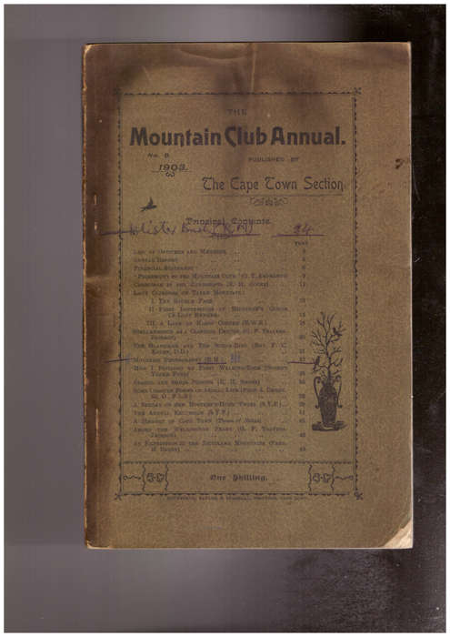 The Mountain Club Annual, 1903