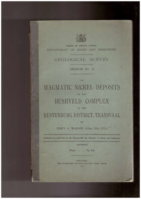 Magmatic Nickel Deposits of the Bushveld Complex in the Rustenburg District, Transvaal (1924)