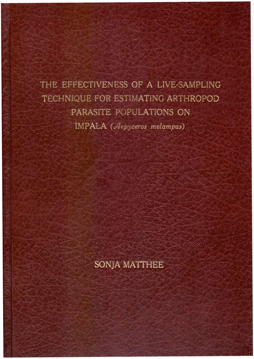 The effectiveness  of a live-sampling technique for estimating arthropod parasite (Impala)