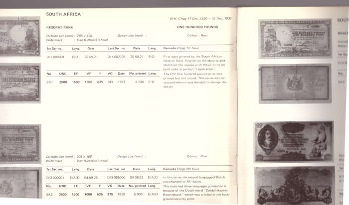 Trends South African Paper Money Standard Catalogue of the Banknotes of South Africa