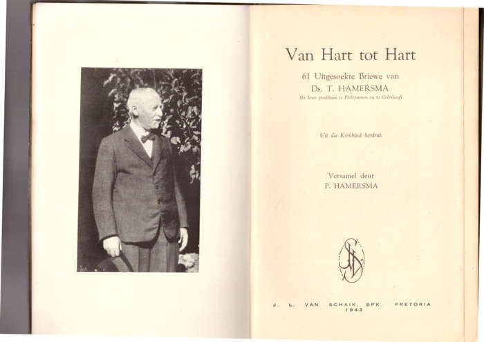 Van Hart tot Hart uitgesoekte briewe van Ds. T. Hamersma