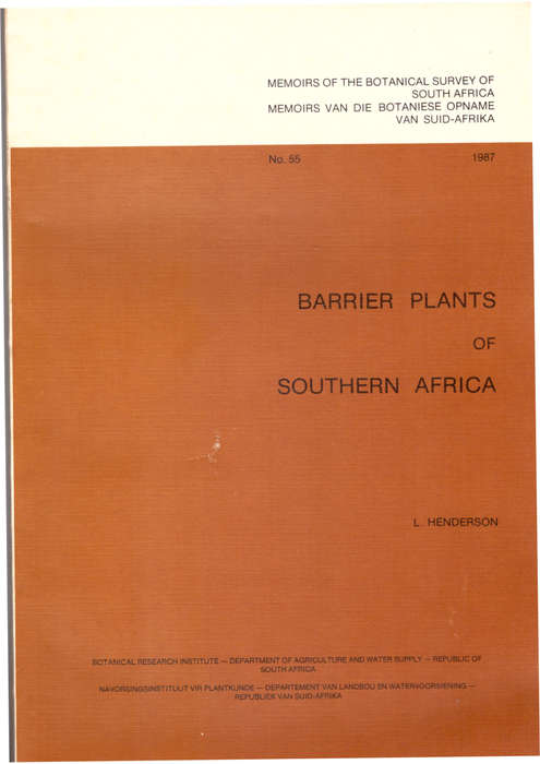 Barrier plants of Southern Africa